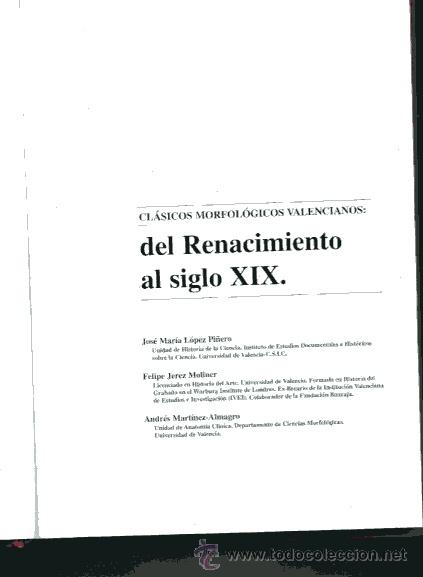 Libros de segunda mano: CLASICOS MORFOLOGICOS VALENCIANOS DEL RENACIMIENTO AL Siglo XIX