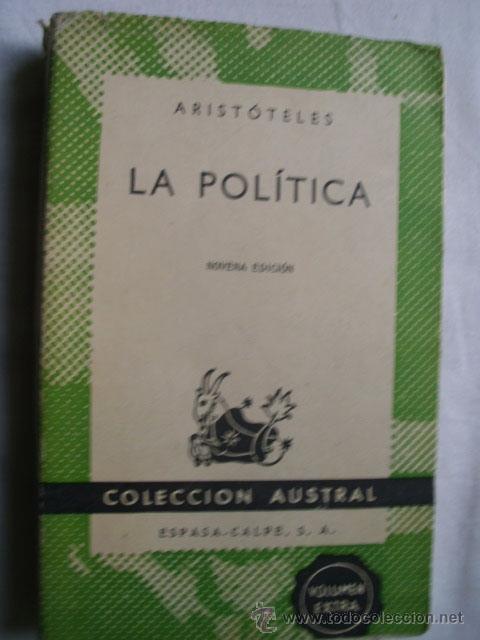 Libros de segunda mano: LA POL&Iacute;TICA. ARIST&Oacute;TELES. 1962 - Foto 1
