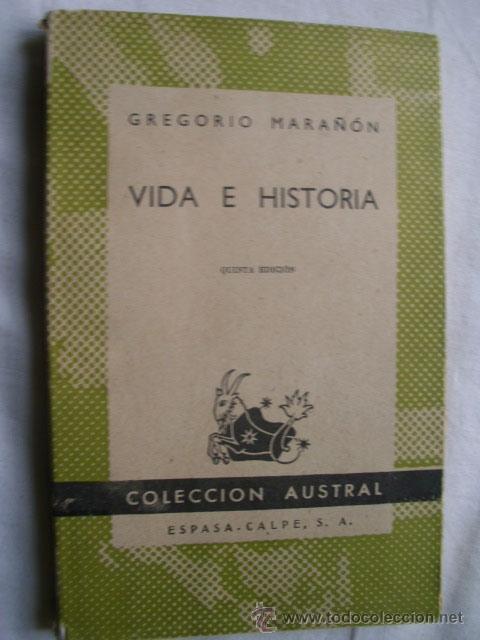 Libros de segunda mano: VIDA E HISTORIA. MARA&Ntilde;&Oacute;N, Gregorio. 1948 - Foto 1