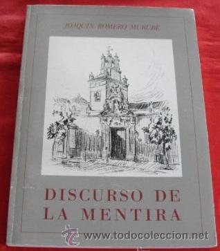 Libros de segunda mano: Discurso de la mentira, de Joaqu&iacute;n Romero Murube. 1985. - Foto 3