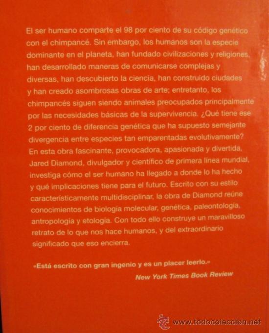 Libros de segunda mano: EL TERCER CHIMPANC&Eacute;, Jared Diamond - Foto 2