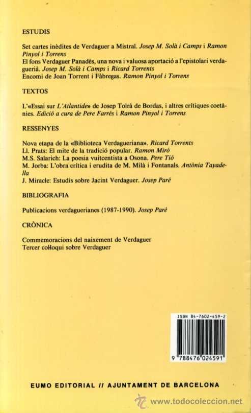 Libros de segunda mano: Anuari Verdaguer 1989 - Foto 2
