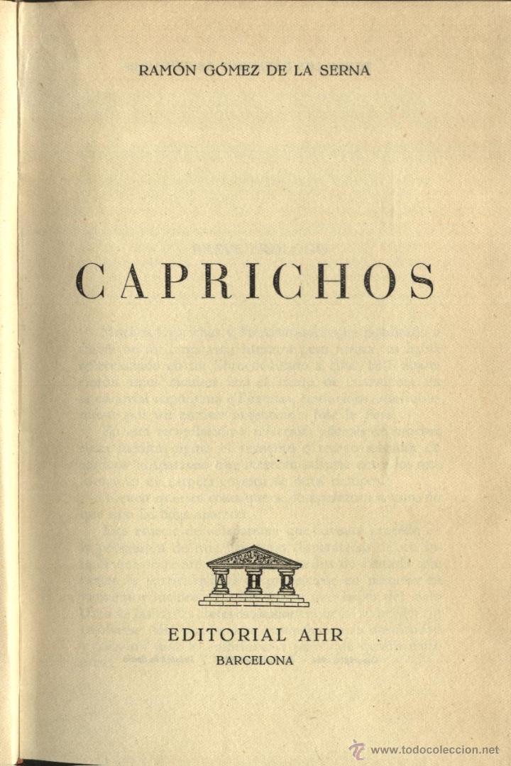Libros de segunda mano: GOMEZ DE LA SERNA, RAMON / CAPRICHOS - Foto 1