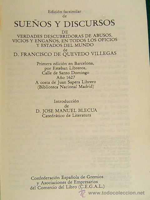 Libros de segunda mano: VICIOS ENGA&Ntilde;OS OFICIOS PAISES PICARESCA SUE&Ntilde;OS Y DISCURSOS ABUSOS-FRANCISCO DE QUEVEDO-1627-1980