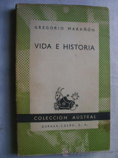 Libros de segunda mano: VIDA E HISTORIA. MARA&Ntilde;&Oacute;N, Gregorio. 1943 - Foto 1