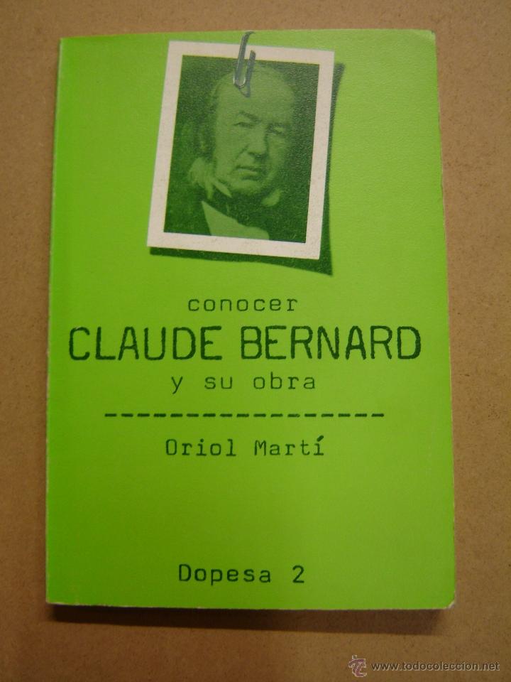 Libros de segunda mano: Conocer Claude Bernard y su obra  - Oriol Mart&iacute; - Foto 1