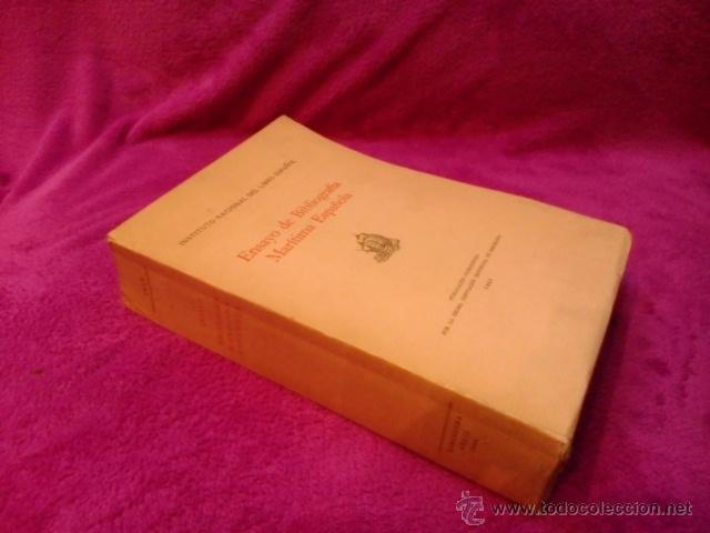 Libros de segunda mano: ENSAYO DE BIBLIOGRAFIA MARITIMA ESPA&Ntilde;OLA, A. PALAU CLAVERAS Y EDUARDO PONCE DE LEON 1943