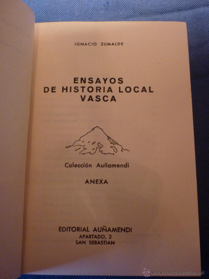 Libros de segunda mano: Ensayos de historia local vasca - Foto 2