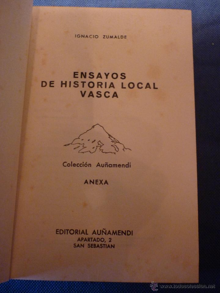 Libros de segunda mano: Ensayos de historia local vasca - Foto 2