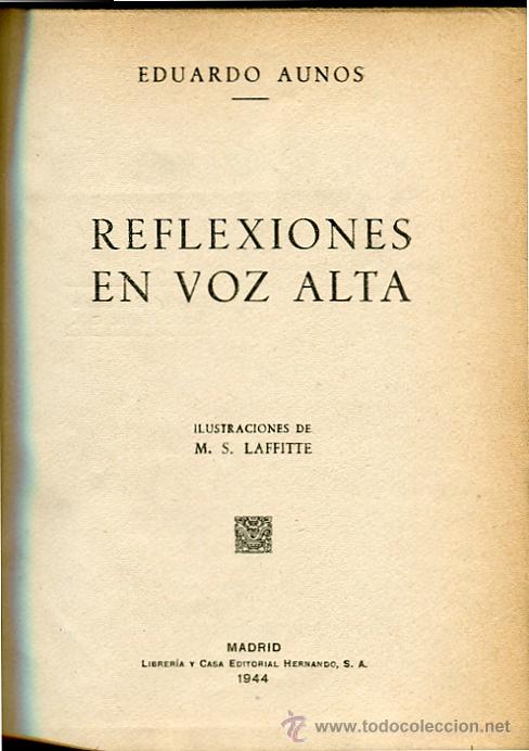 Libros de segunda mano: Aun&oacute;s: Reflexiones en voz alta - Foto 1