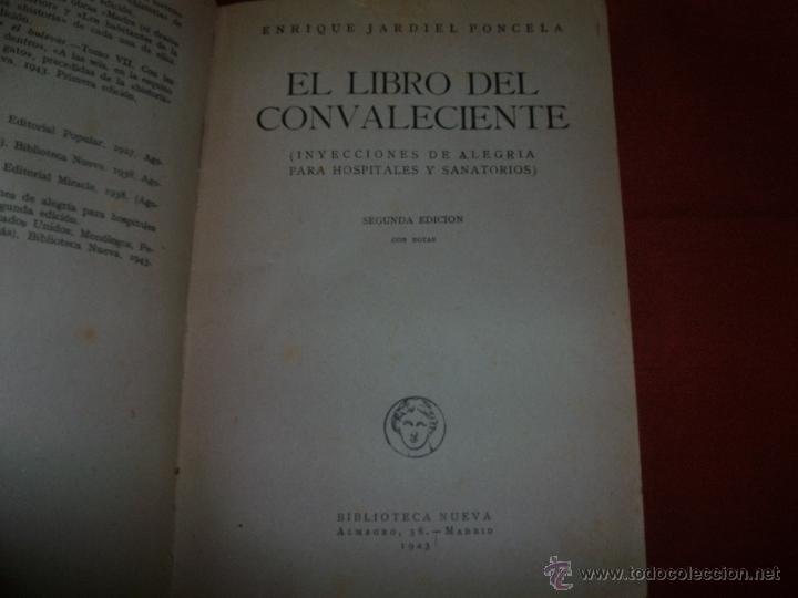 Libros de segunda mano: EL LIBRO DEL CONVALECIENTE - ENRIQUE JARDIEL PONCELA - Foto 1