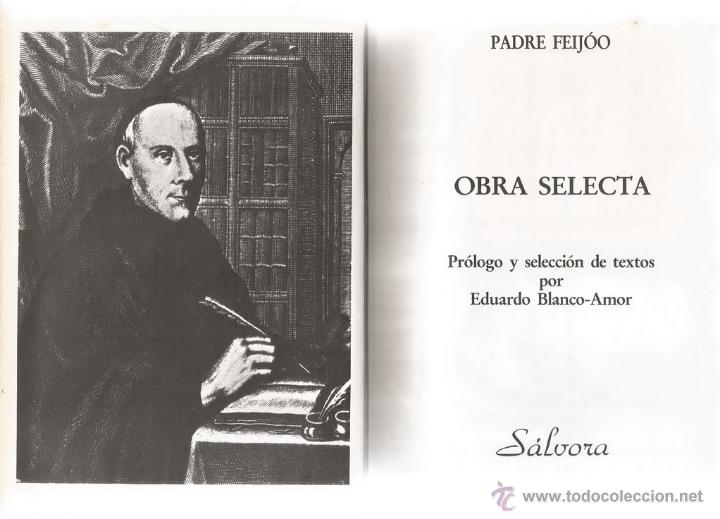 Libros de segunda mano: PADRE FEIJ&Oacute;O. Obra Selecta. RM65854. - Foto 2