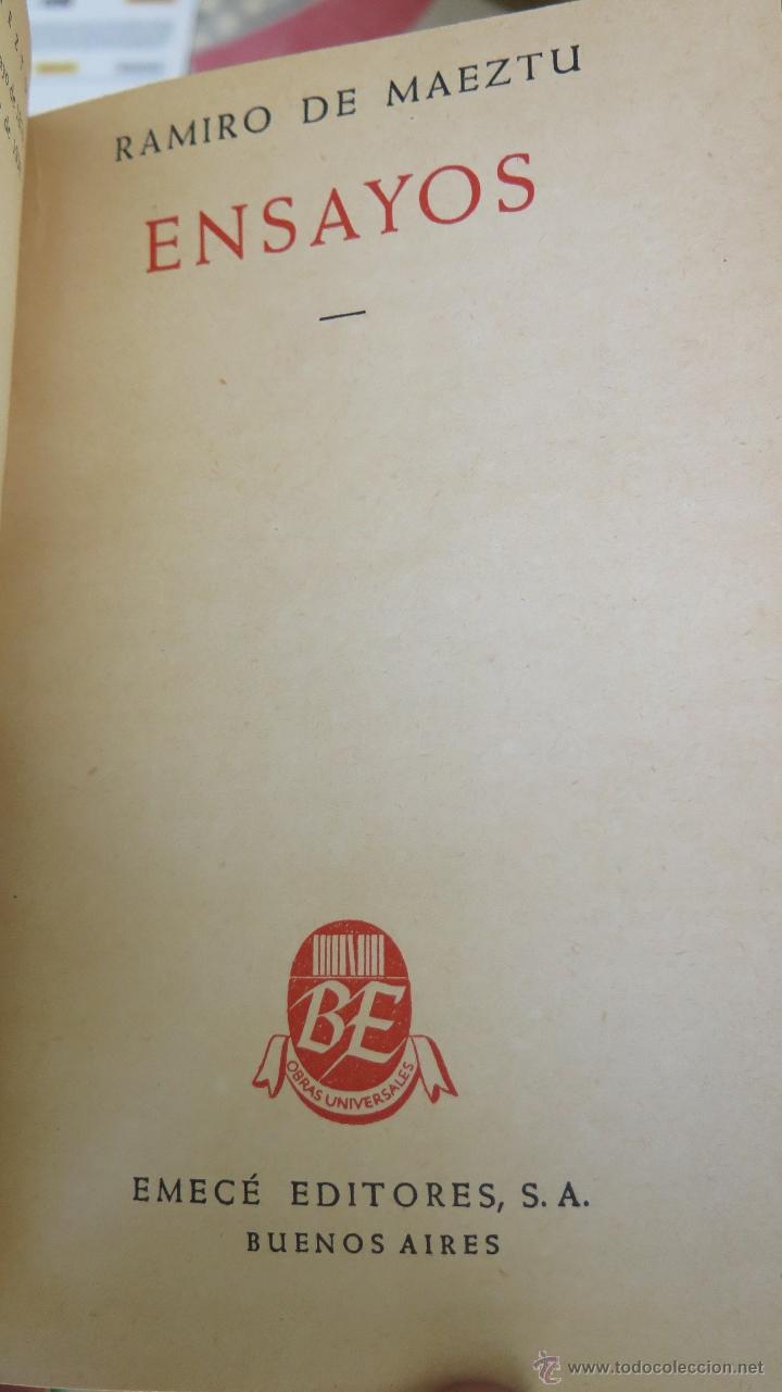 Libros de segunda mano: ENSAYOS. RAMIRO DE MAEZTU. EMECE. BUENOS AIRES - Foto 2