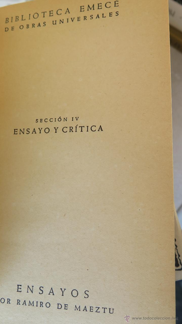Libros de segunda mano: ENSAYOS. RAMIRO DE MAEZTU. EMECE. BUENOS AIRES - Foto 3