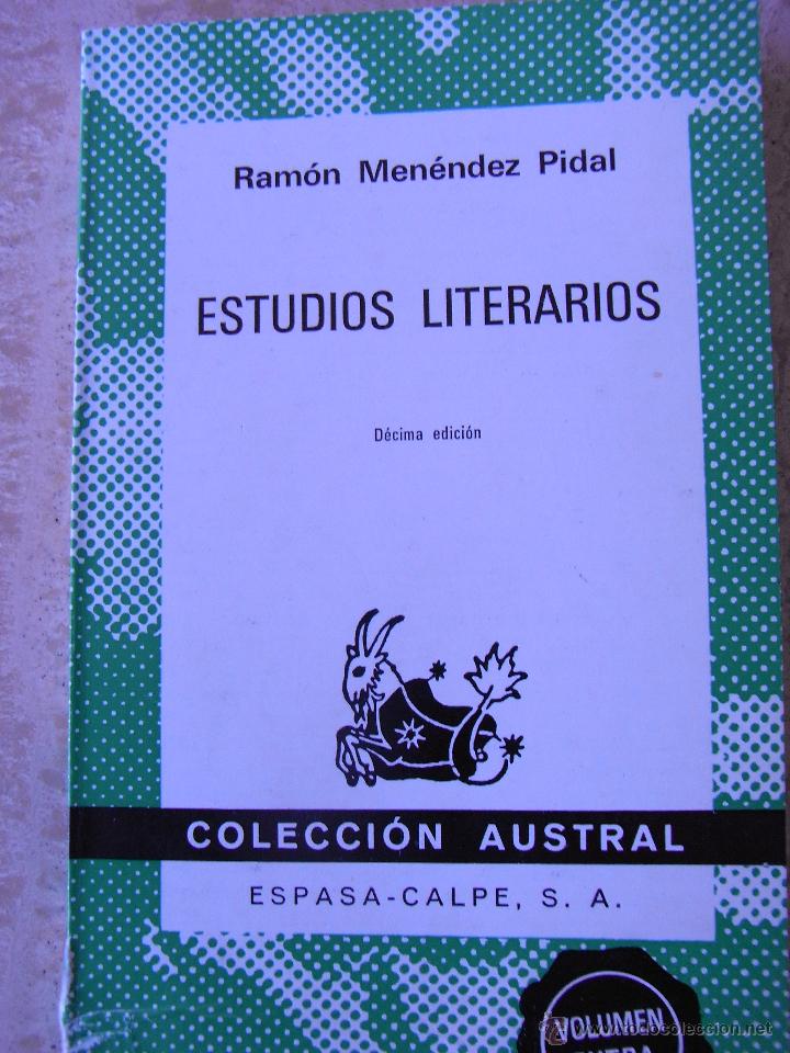 Libros de segunda mano: ESTUDIOS LITERARIOS. Ram&oacute;n Men&eacute;ndez Pidal - Foto 1