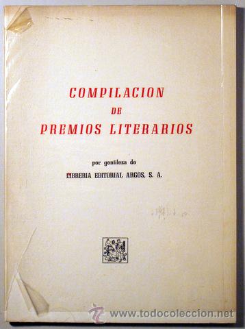 Libros de segunda mano: COMPILACI&Oacute;N DE PREMIOS LITERARIOS - Argos 1966 - Foto 1