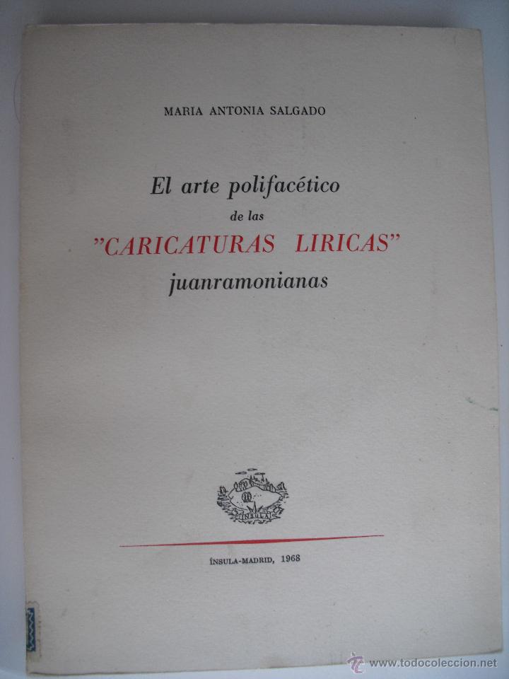 Libros de segunda mano: El arte polifacetico de las caricaturas liricas juanramonianas.  Salgado, Maria Antonia