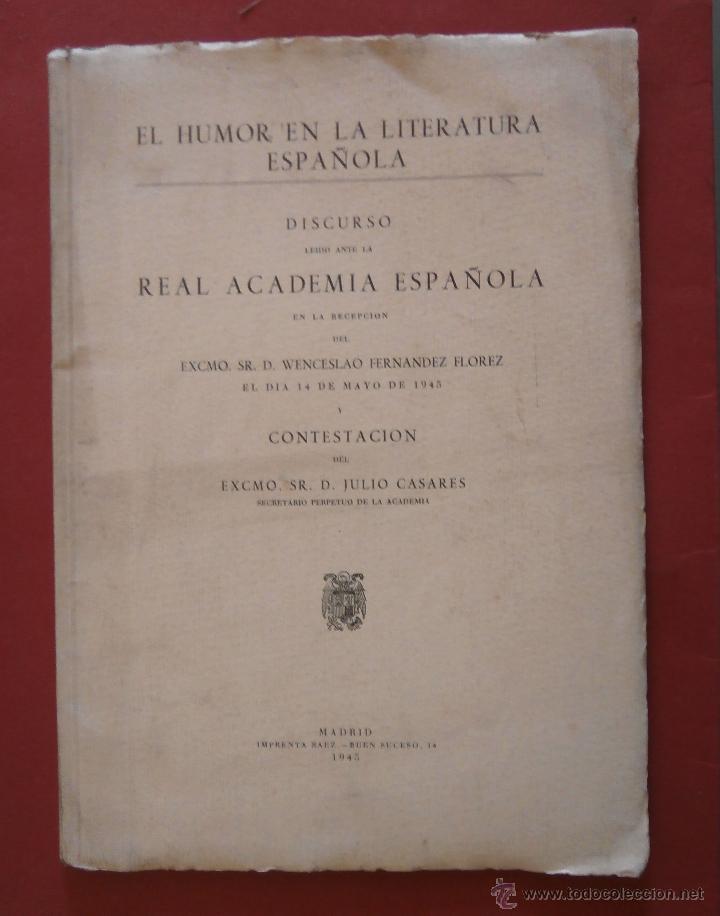 EL HUMOR EN LA LITERATURA SPAÑOLA REAL ACADEMIA ESPAÑOLA