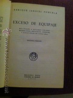 Libros de segunda mano: Jardiel Poncela. Exceso de equipaje. - Foto 1