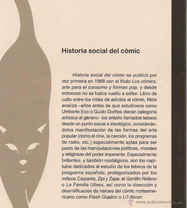 Libros de segunda mano: Historia social del c&oacute;mic / Terenci Moix - Foto 3
