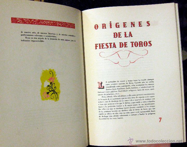 Libros de segunda mano: Jos&eacute; M&ordf; de Coss&iacute;o. La fiesta de Toros. h. 1950 - Foto 6