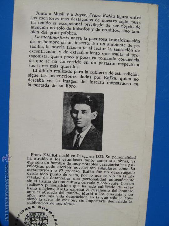 Libros de segunda mano: LA METAMORFOSIS - KAFKA. - Foto 3