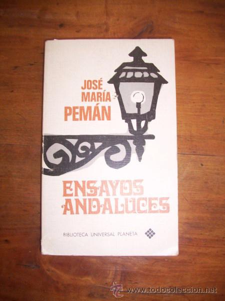 Libros de segunda mano: PEM&Aacute;N, Jos&eacute; M&ordf;. Ensayos andaluces - Foto 1