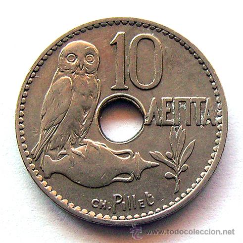 Libros de segunda mano: MONEDAS DEL MUNDO . GRECIA . 10 LEPTA 1912 - Foto 1