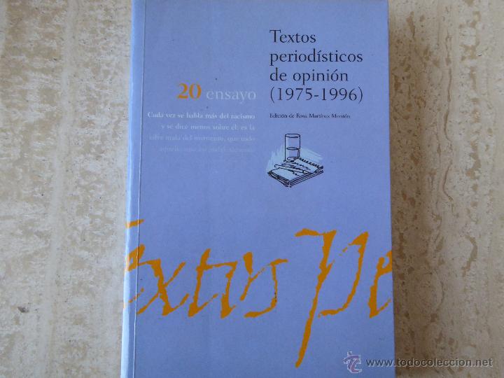 Libros de segunda mano: Textos period&iacute;sticos de opini&oacute;n (1975-1996) - Foto 1