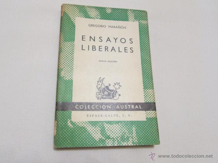 Libros de segunda mano: ENSAYOS LIBERALES - GREGORIO MARA&Ntilde;ON - 1966 - Foto 1