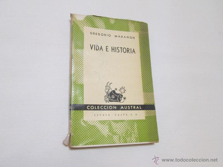 Libros de segunda mano: VIDA E HISTORIA - GREGORIO MARA&Ntilde;ON - 1941 - Foto 1
