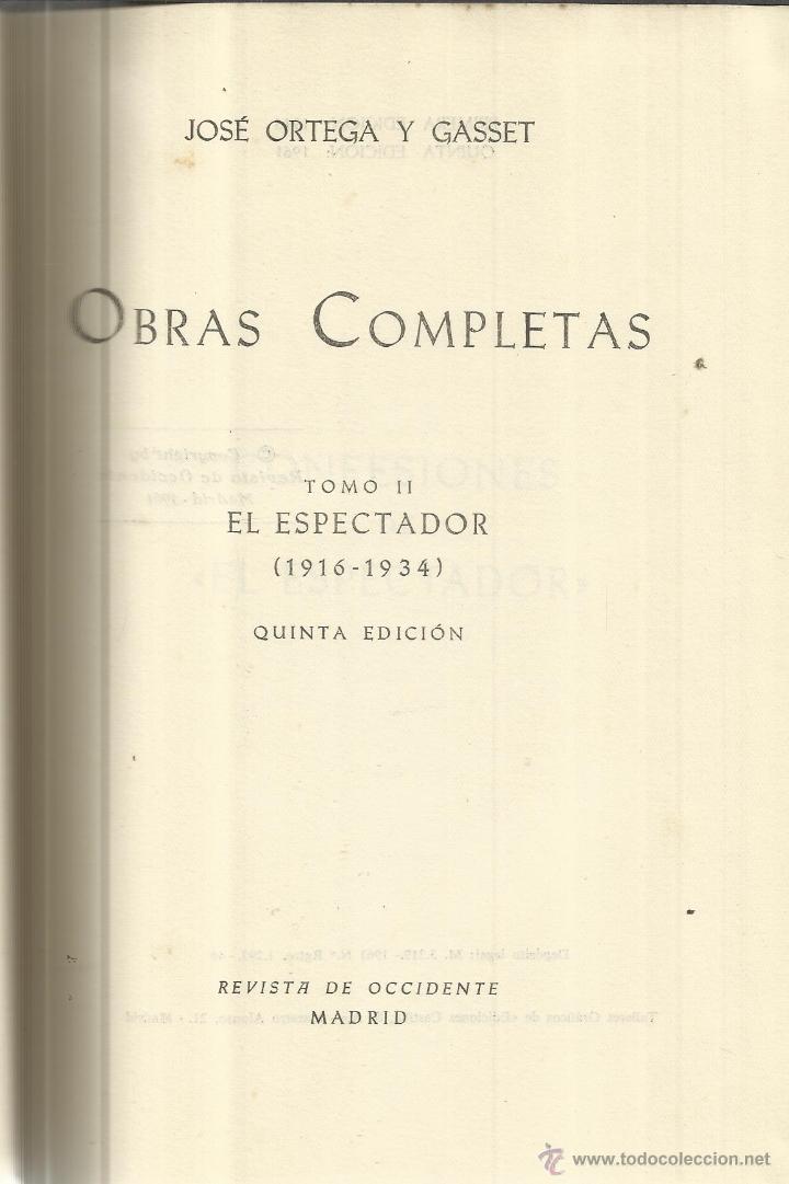 Obras Completas José Ortega Y Gasset Tomo Ii Comprar Libros De Ensayo En Todocoleccion 8937