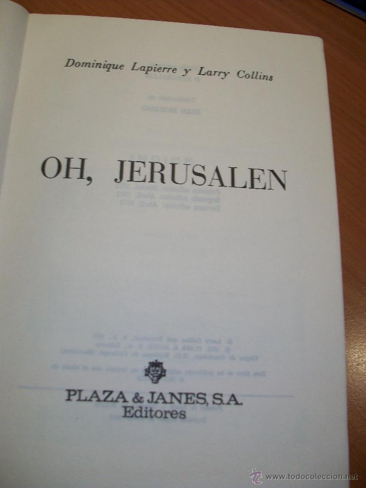 Libros de segunda mano: Oh, Jerusalen. Dominique Lapierre y Larry Collins. - Foto 2