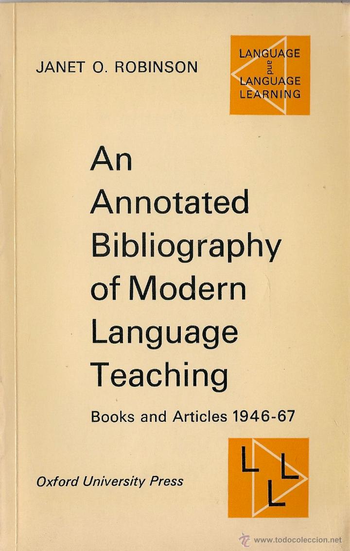 Libros de segunda mano: * BIBLIOGRAF&Iacute;A * INGL&Eacute;S * An annotated bibliography or modern language teaching - 1969 - Foto 1