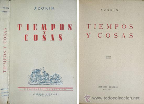 Libros de segunda mano: Azor&iacute;n. Tiempos y cosas. - Foto 1