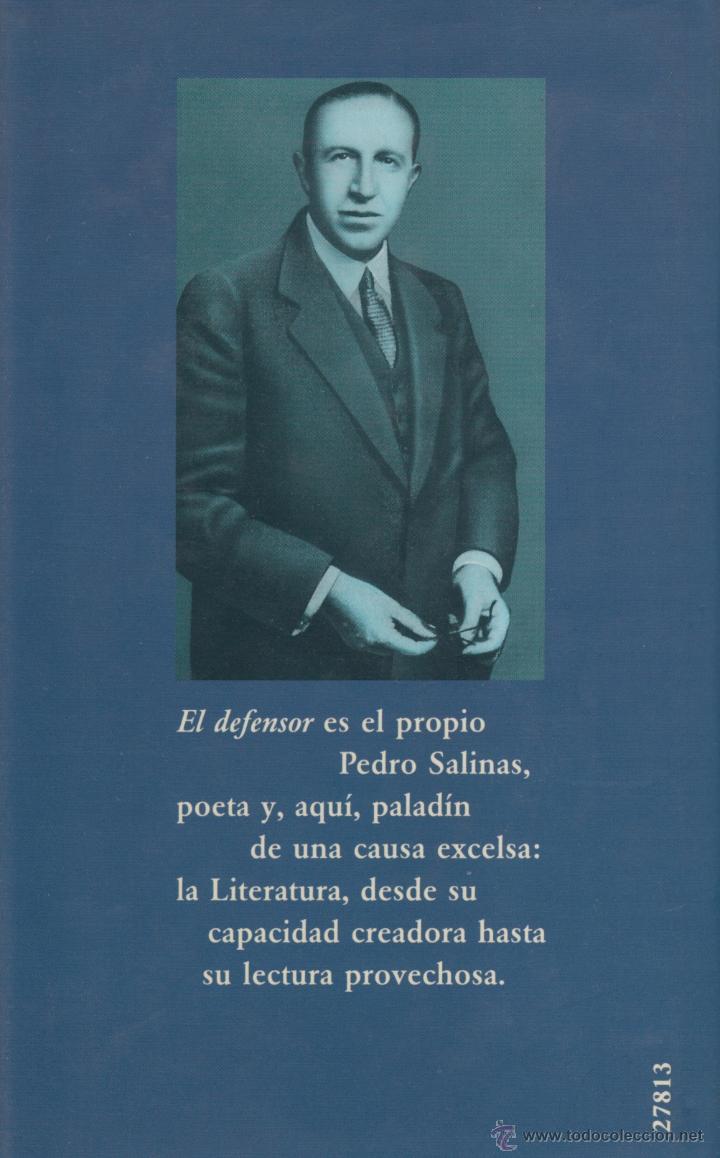 Libros de segunda mano: El Defensor. Pedro Salinas PEDIDO M&Iacute;NIMO 5&euro; - Foto 2