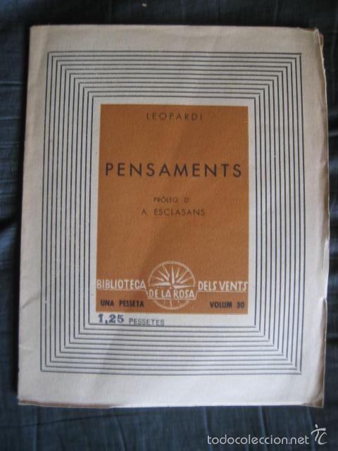 Libros de segunda mano: Leopardi: Pensaments - Foto 1