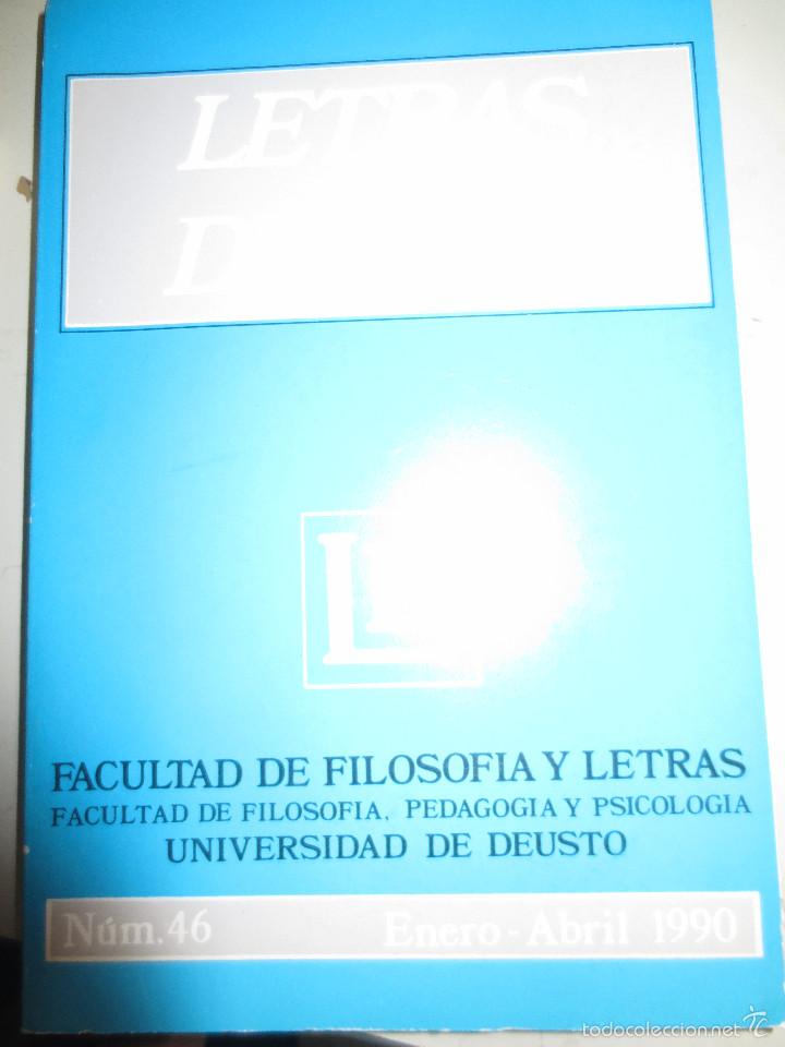 Libros de segunda mano: LETRAS DE DEUSTO N&ordm; 46  VOL 20 ENERO -ABRIL 1990 - Foto 1