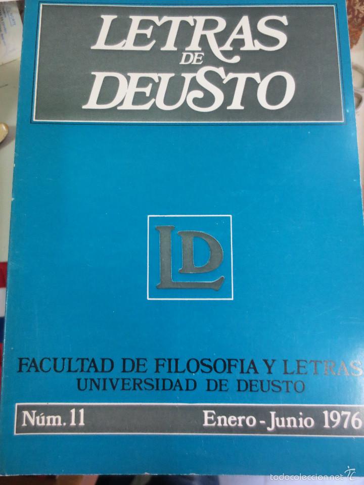 Libros de segunda mano: LETRAS DE DEUSTO N&ordm; 11 VOL 6 ENERO-JUNIO 1976 - Foto 1