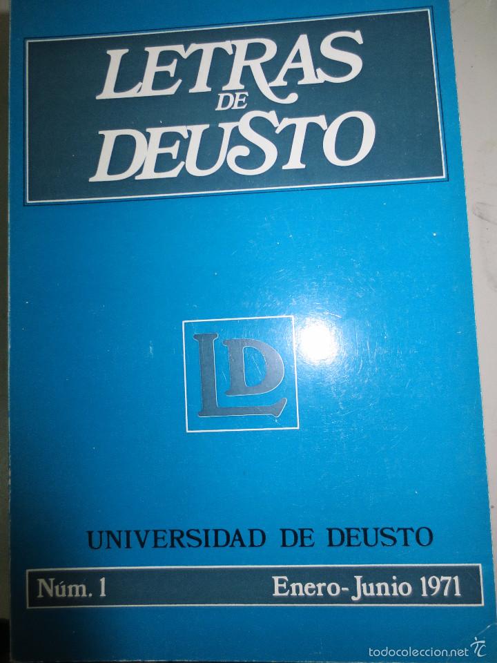 Libros de segunda mano: LETRAS DE DEUSTO N&ordm; 1 VOL 1 ENERO-JUNIO 1971 - Foto 1