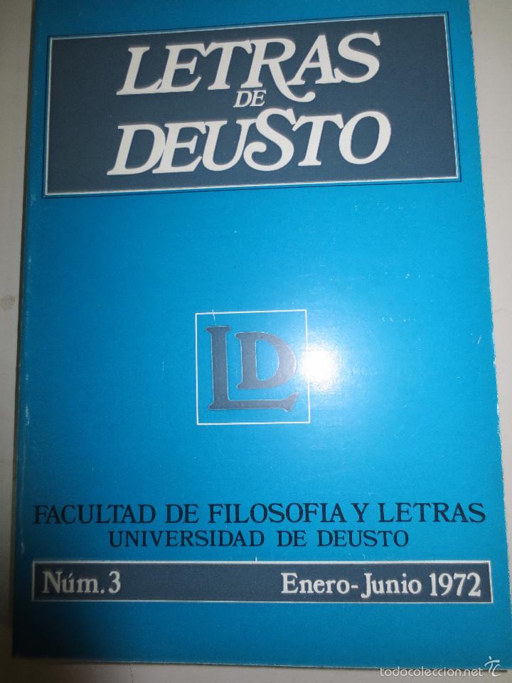 Libros de segunda mano: LETRAS DE DEUSTO N&ordm; 3 VOL 2 ENERO-JUNIO 1972 - Foto 1