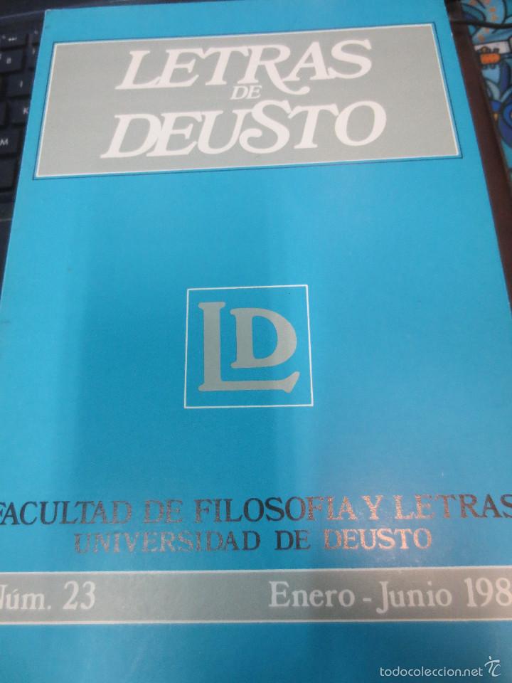 Libros de segunda mano: LETRAS DE DEUSTO N&ordm; 23 VOL 12 ENERO-JUNIO 1982 - Foto 1