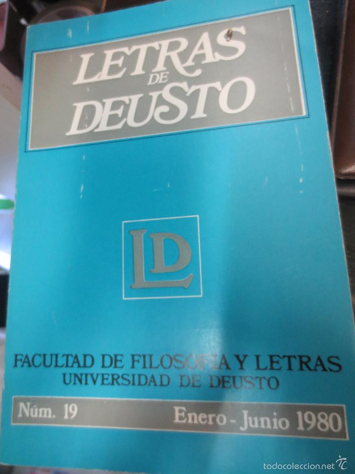 Libros de segunda mano: LETRAS DE DEUSTO N&ordm; 19 VOL 10 ENERO-JUNIO 1980 - Foto 1