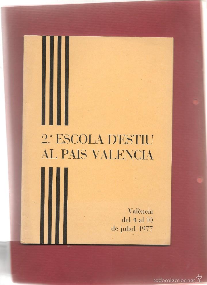 Libros de segunda mano: 2&ordf; ESCOLA D`ESTIU AL PAIS VALENCIA 1977