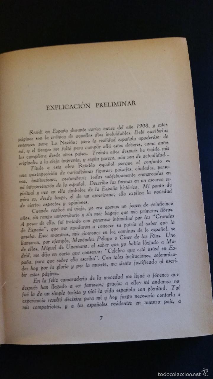 Libros de segunda mano: 1938 - RICARDO ROJAS - RETABLO ESPA&Ntilde;OL - PRIMERA EDICI&Oacute;N - Foto 3