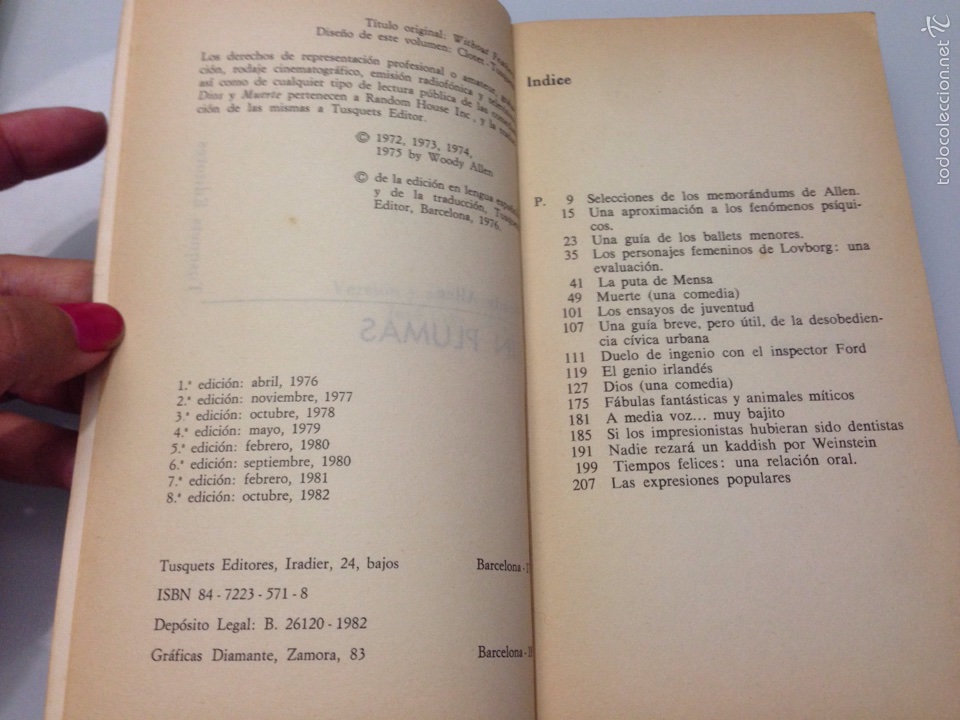 Libros de segunda mano: Libro Sin plumas. Woody Allen - Foto 2