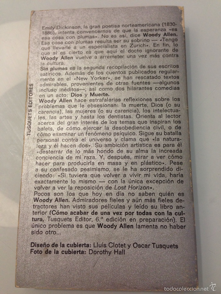 Libros de segunda mano: Libro Sin plumas. Woody Allen - Foto 3
