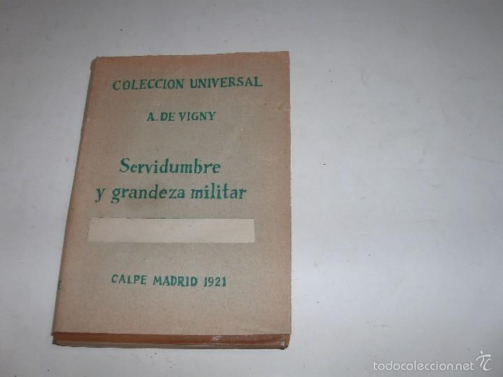 Libros de segunda mano: A. DE VIGNY - SERVIDUMBRE Y GRANDEZA MILITAR - Foto 1