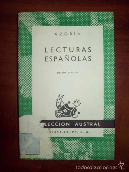 Libros de segunda mano: AZOR&Iacute;N. Jos&eacute; Mart&iacute;nez Ruiz. Lecturas espa&ntilde;olas. (Austral ; 36) - Foto 1