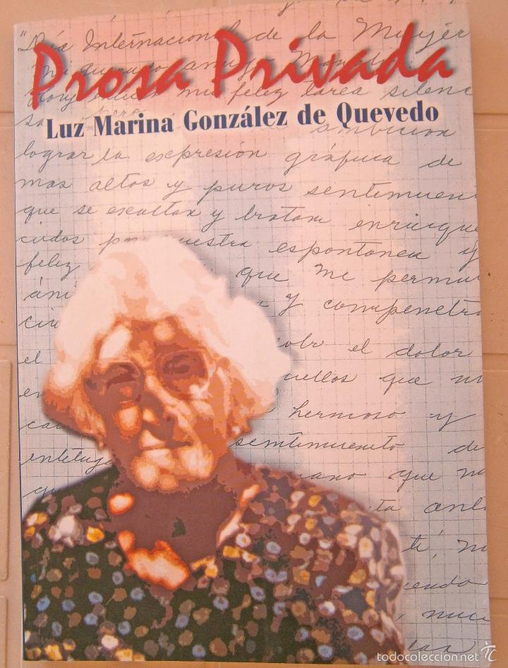 Libros de segunda mano: Prosa Privada - Luz Marina Gonz&aacute;lez de Quevedo